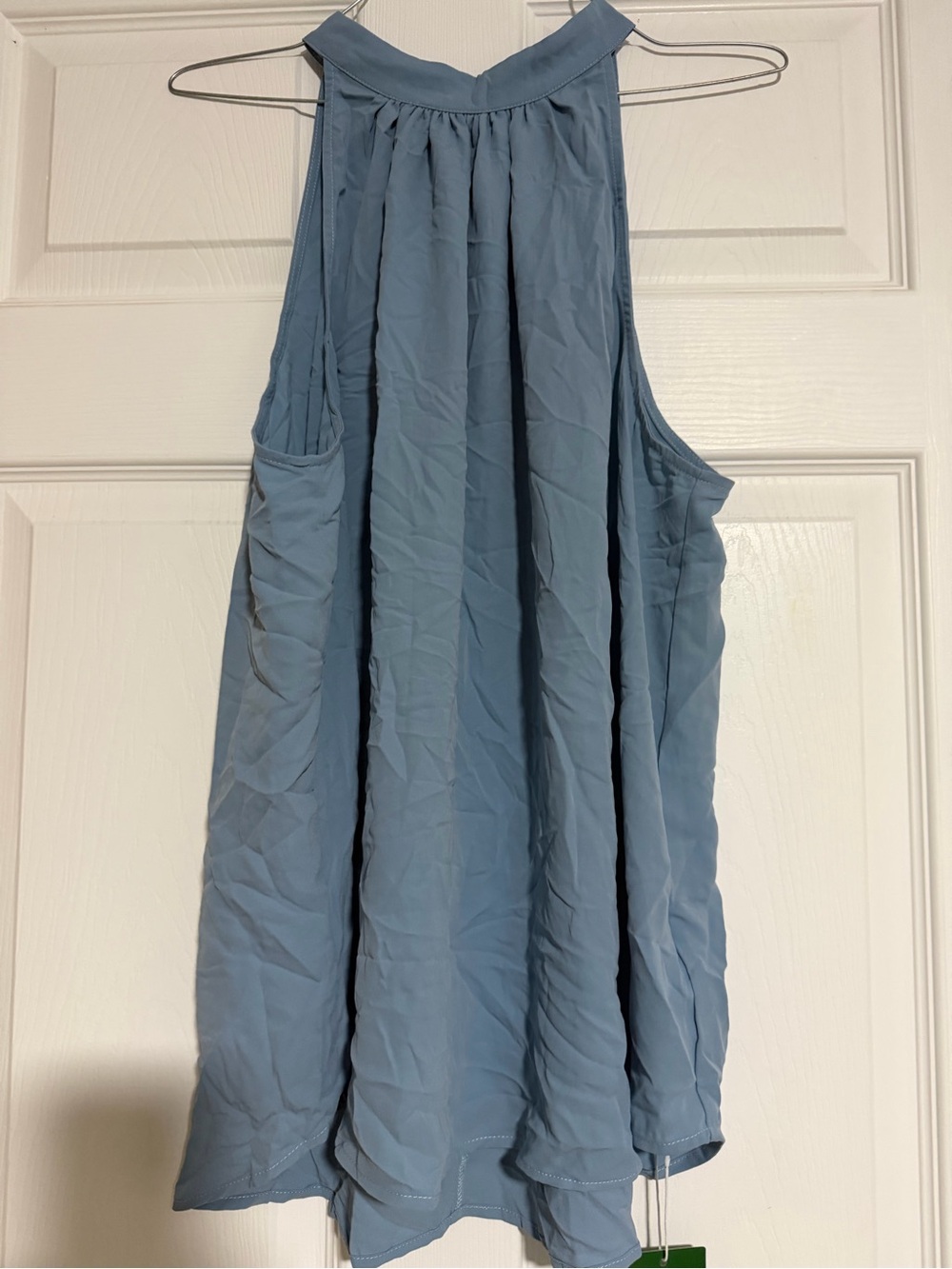 HALARA Dusty Blue Halter Neck Sleeveless Blouse XL NWT